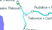 Trebovice v Cechách szolgálati hely helye a térképen