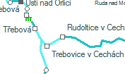 Rudoltice v Cechách szolgálati hely helye a térképen
