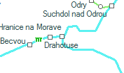 Hranice na Morave szolgálati hely helye a térképen