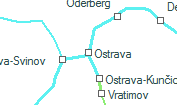 Ostrava szolgálati hely helye a térképen