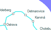 Detmarovice szolgálati hely helye a térképen