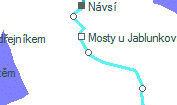 Mosty u Jablunkova zastávka szolgálati hely helye a térképen