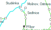 Sedlnice szolgálati hely helye a térképen