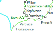 Štramberk szolgálati hely helye a térképen