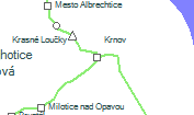 Krnov szolgálati hely helye a térképen