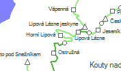 Horní Lipová szolgálati hely helye a térképen