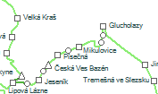 Mikulovice szolgálati hely helye a térképen