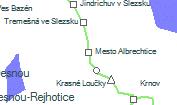 Mesto Albrechtice szolgálati hely helye a térképen