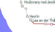 Hevlín szolgálati hely helye a térképen