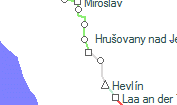 Hrušovany nad Jevišovkou szolgálati hely helye a térképen