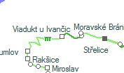 Moravské Bránice szolgálati hely helye a térképen