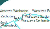 Warszawa Wschodnia szolglati hely helye a trkpen