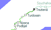 Turdossin szolgálati hely helye a térképen
