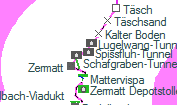 Spissfluh-Tunnel szolgálati hely helye a térképen