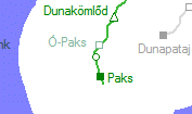 Paks-Dunapart szolgálati hely helye a térképen