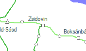 Zsidovin szolgálati hely helye a térképen