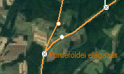 Pördefölde tervezett megállóhely szolgálati hely helye a térképen