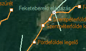 Szentpéterfölde kitérő szolgálati hely helye a térképen