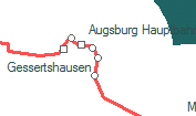 Augsburg-Hochzoll szolglati hely helye a trkpen