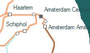Amsterdam Amstel szolglati hely helye a trkpen