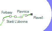 Plavnica szolgálati hely helye a térképen