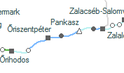 A vonalszakasz helye a trkpen