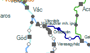 Vácrátót szolgálati hely helye a térképen