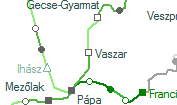 Vaszar szolgálati hely helye a térképen