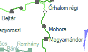 Mohora szolgálati hely helye a térképen