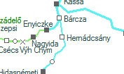 Hernádcsány szolgálati hely helye a térképen