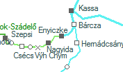 Enyiczke szolgálati hely helye a térképen