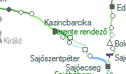 Kazincbarcika alsó szolgálati hely helye a térképen