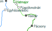 Vasvár szolgálati hely helye a térképen