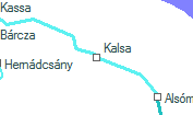 Kalsa szolgálati hely helye a térképen