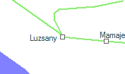 Luzsany szolgálati hely helye a térképen