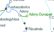 Adony-Dunapart szolgálati hely helye a térképen