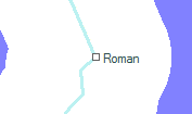 Roman szolgálati hely helye a térképen