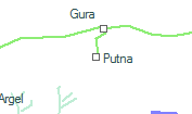 Putna szolgálati hely helye a térképen