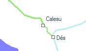 Calesu szolgálati hely helye a térképen