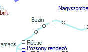 Bazin megálló szolgálati hely helye a térképen