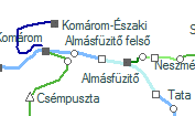 A vonalszakasz helye a trkpen