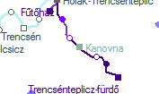 Kanovna szolgálati hely helye a térképen