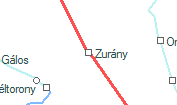 Zurány szolgálati hely helye a térképen