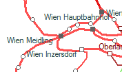 Wien Meidling szolgálati hely helye a térképen