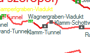 Klamm-Tunnel szolglati hely helye a trkpen