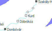 Kurd szolgálati hely helye a térképen