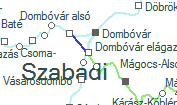 Dombóvár elágazás szolgálati hely helye a térképen