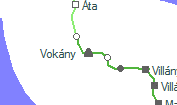 Vokány szolgálati hely helye a térképen