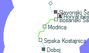 Modrica szolgálati hely helye a térképen