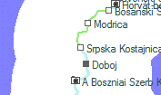 Srpska Kostajnica szolgálati hely helye a térképen